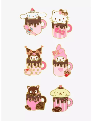 Sanrio Valentine's Mugs hmv Exclusive Loungefly Mystery Pins