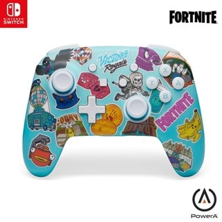 PowerA Enhanced Wireless Controller for Nintendo Switch - Fortnite Sticker Mania