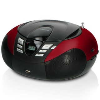 Lenco SCD-37 USB Red CD Player with FM Radio