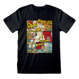 Danger Mouse Comic Strip Black Tee
