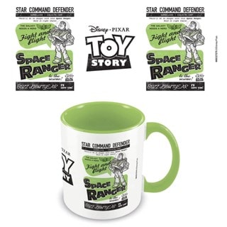Buzz Lightyear Space Ranger Toy Story Lime Coloured Inner Mug
