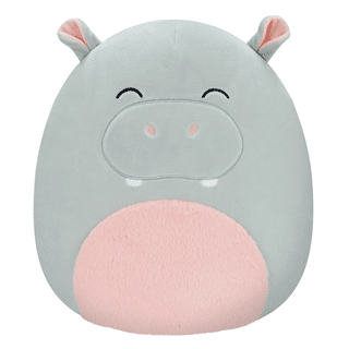 12" Grey Hippo With Fluffy Tummy Squishmallows Plush