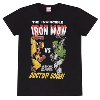The Invincible Iron Man Vs Doctor Doom Marvel Black Tee