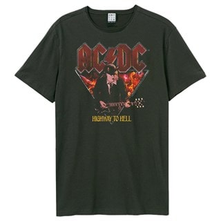 Highway To Hell Flames Charcoal AC/DC Tee