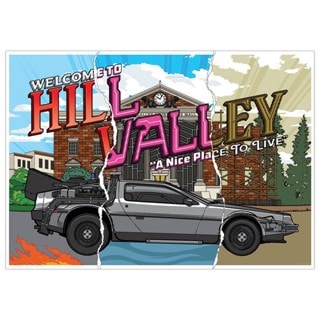Hill Valley Back To The Future 40th Anniversary A3 Art Print