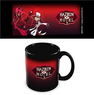 Alastor & Lucifer Hazbin Hotel Black Mug
