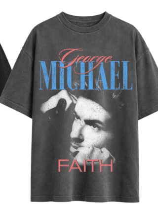George Michael Faith Vintage Grey Tee