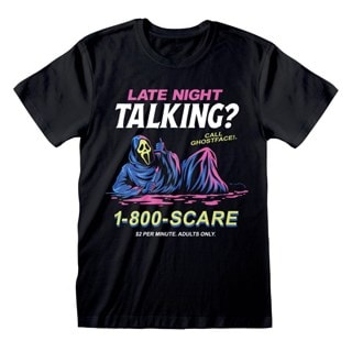 Late Night Talking Ghost Face Black Tee