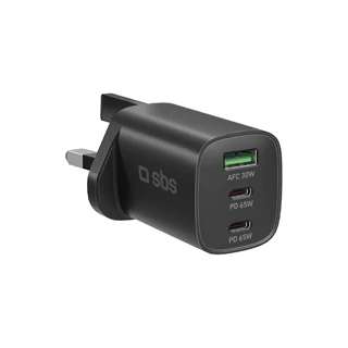 SBS 65W PD Fast Charge Triple Port (2 x USB-C, 1 x USB) Wall Plug
