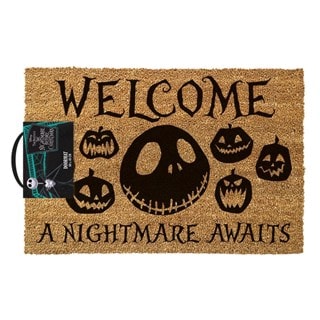 Welcome A Nightmare Awaits Nightmare Before Christmas Doormat