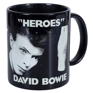 David Bowie Heroes Black Mug