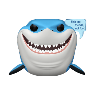 Bruce Fish Are Friends, Not Food 1816 Finding Nemo Funko Pop Vinyl Sayings
