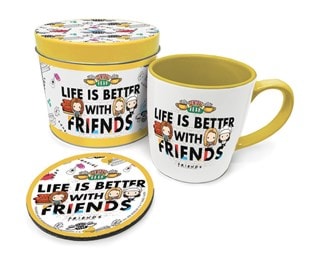 Life Is Better with Friends Mug Gift Set in Tin