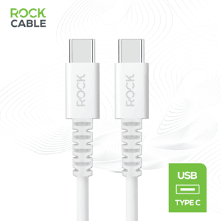 Rock White USB-C to USB-C Cable 3M