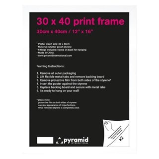 White hmv 30cm x 40cm Print Blank Frame