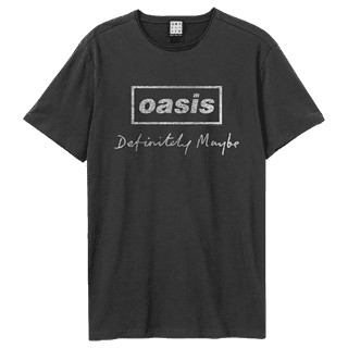 Definitely Maybe Distressed Oasis Charcoal Tee