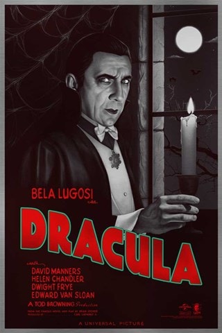 Universal Monsters Dracula Foil Variant Sara Deck 61cm x 91cm Fine Art Poster