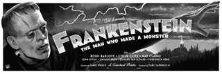 Frankenstein Black & White Andrew Swainson 61cm x 91cm Fine Art Poster