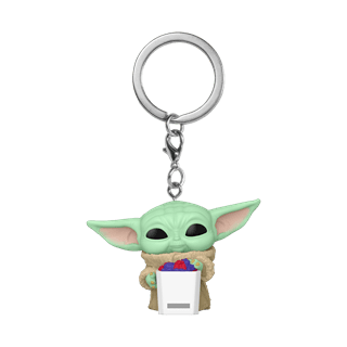 Grogu With Snack The Mandalorian & Grogu Funko Pop Vinyl Keychain