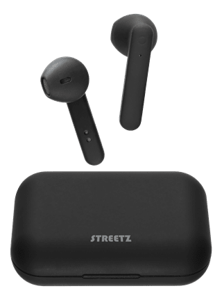 Streetz TWS-104 Matte Black True Wireless Bluetooth Earphones