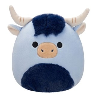 7.5" Toro The Blue Highland Cow With Navy Blue Fuzzy Belly Squishmallows Plush