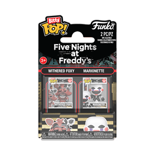 Withered Foxy & Marionette Five Nights At Freddy's FNAF Funko Bitty Pop 2 Pack
