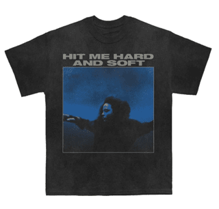 Billie Eilish Hit Me Hard And Soft Stone Wash Charcoal Tee
