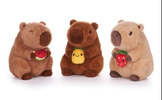 Eco Earth Capybara With Fruits Plush Assortment