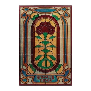 Creel House Stained Glass Window Stranger Things 5 Resin Plaque