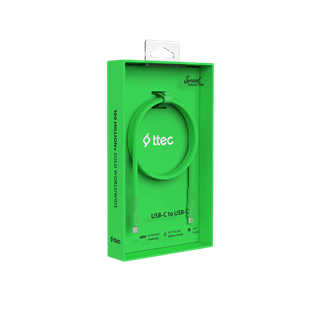 Ttec USB-C -USB-C Neon Green 60W Fast Charging/Data Cable