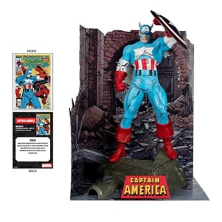 Captain America 1/6 Scale Posed Figure With Scene & Comic Amazing Spider-Man McFarlane Figurine