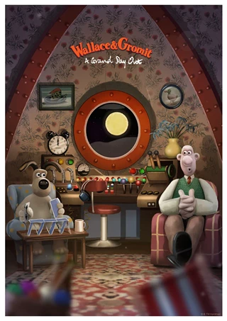 Wallace & Gromit A Grand Day Out Andy Fairhurst Art Print A3 Poster