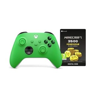 Xbox Wireless Controller - Green + 3500 Minecoins Voucher