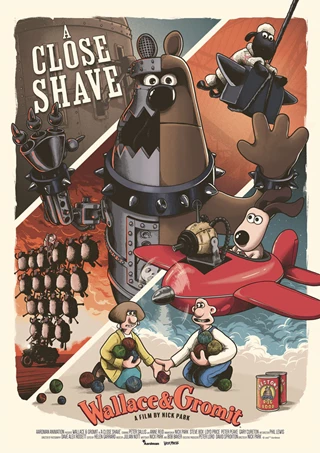 Wallace & Gromit A Close Shave Mark Bell Art Print A2 Poster