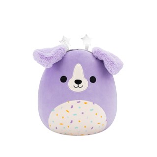 7.5'' Deontay Purple Retriever With Confetti Belly And Star Headband  Squishmallows Plush