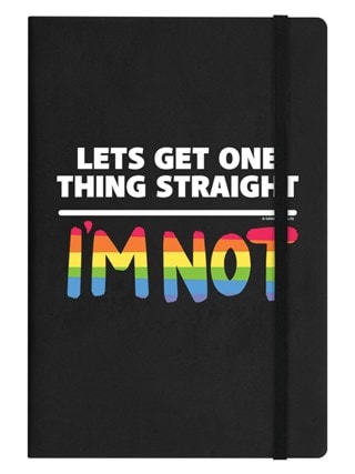 Lets Get One Thing Straight Black A5 Hard Cover Notebook