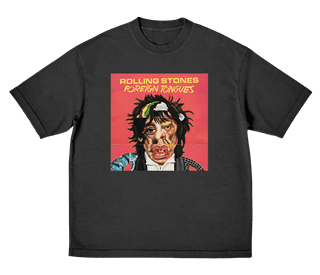 The Rolling Stones Foreign Tongues Album Cover Black Tee