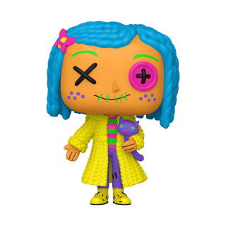 Coraline Patchwork Blacklight 2120 Coraline hmv Exclusive Funko Pop Vinyl