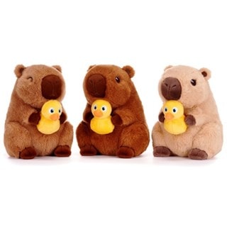 Capybara Holding Yellow Duck Plush Assortment