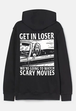 Get In Loser Ghostface Black Hoodie