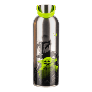 The Mandalorian & Grogu With Carry Loop Metal Water Bottle