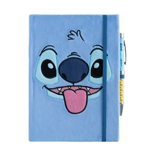 Stitch A5 Fur Notebook & Pen