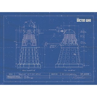 Dalek Blueprint Doctor Who Canvas Print 60 x 80cm