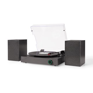 Crosley Zane Black Turntable & Speakers
