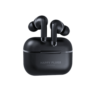 Happy Plugs Air 1 Black True Wireless Active Noise Cancelling Bluetooth Earphones