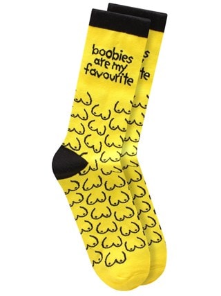 Boobies Are My Favourite Twisted Soles Size 8-12 Socks