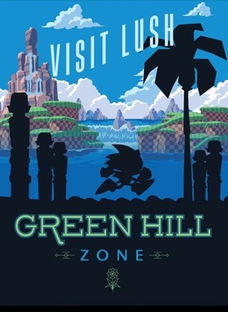 Visit The Lush Green Hill Zone Sonic The Hedgehog 30cm x 40cm Art Print