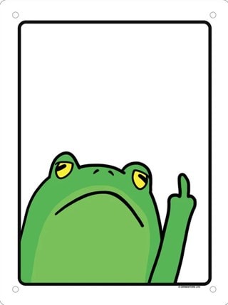 Frog Off Mini Tin Sign