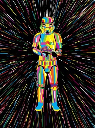 Trippy Stormtrooper Variant Olly Gibbs Star Wars A3 Art Print