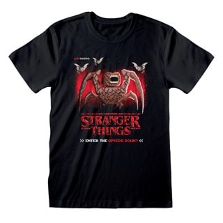 8 Bit Upside Down Stranger Things 5 Black Tee